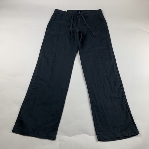 Gap Charcoal Linen Blend Wide Leg Lounge Pant 4R New - Picture 1 of 6